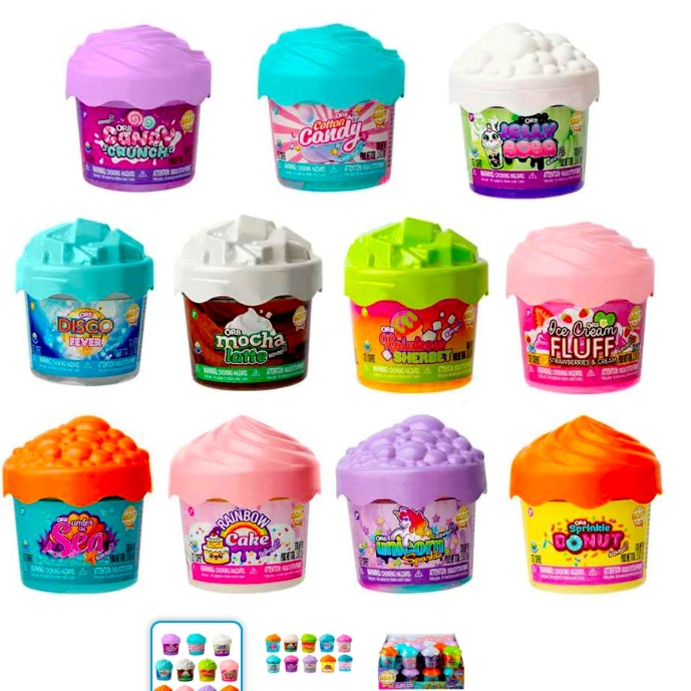 Orb Scented Toppings Slime Set of  11 NWT